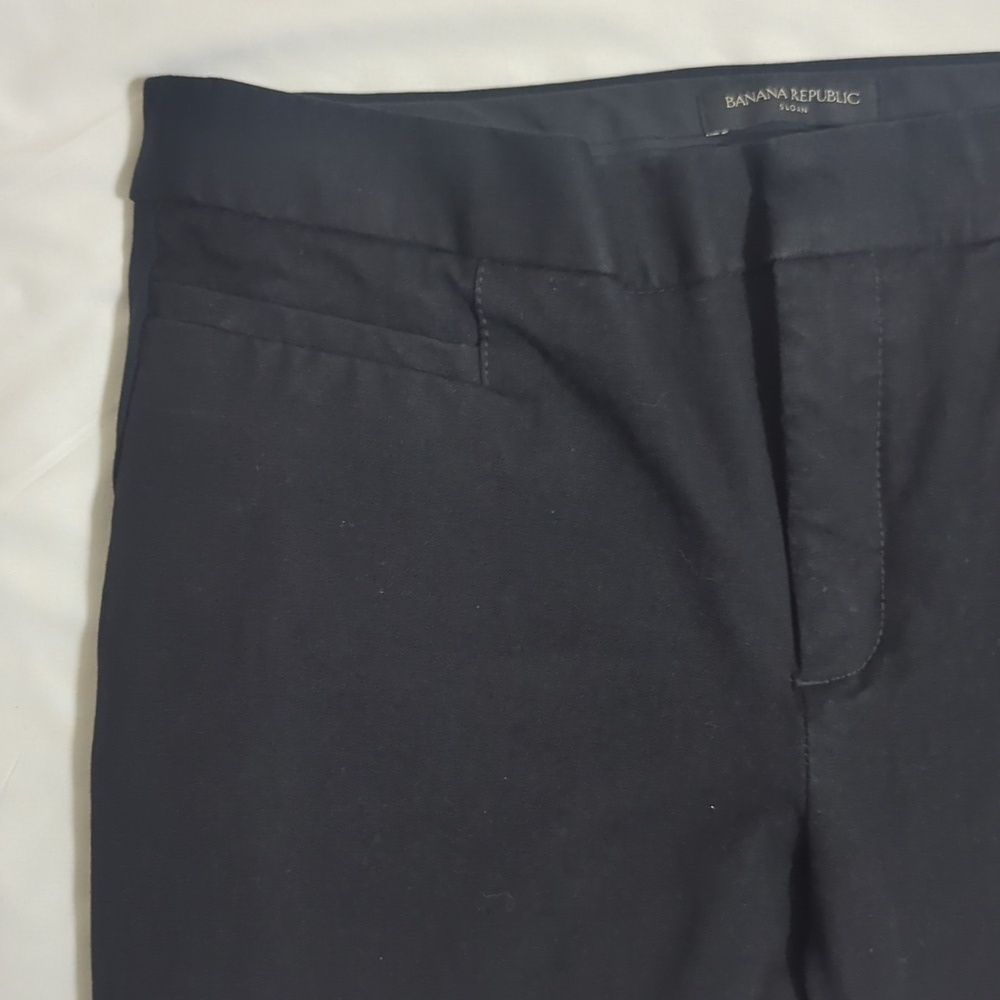 Banana Republic Modern Sloan Pant, Color Navy Black Size 4P - Picture 6 of 16